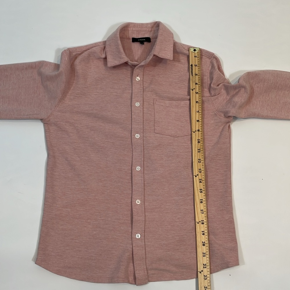 Vince Top Shirts Long Sleeve Polo Button Down Size S Casual Cotton EUC - Picture 6 of 9